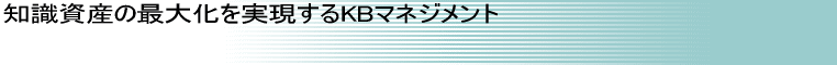 知識資産の最大化を実現するKBマネジメント